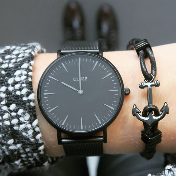 Cluse La Boheme Black Mesh Watch (Women's) - Picture 2 of 5